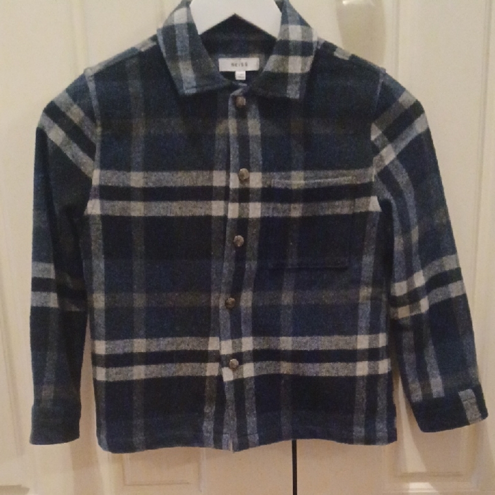 Reiss Kids Plaid Overshirt